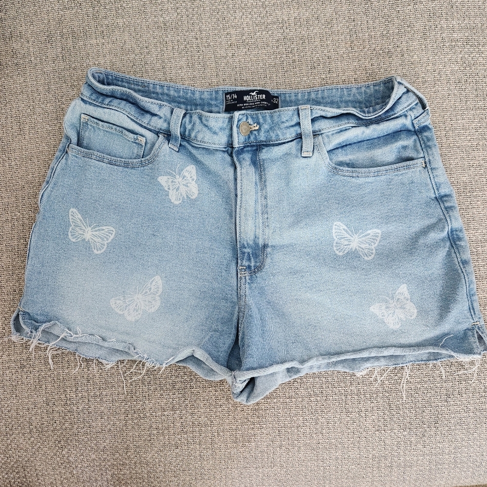 Jean Shorts with Butterflies from Hollister